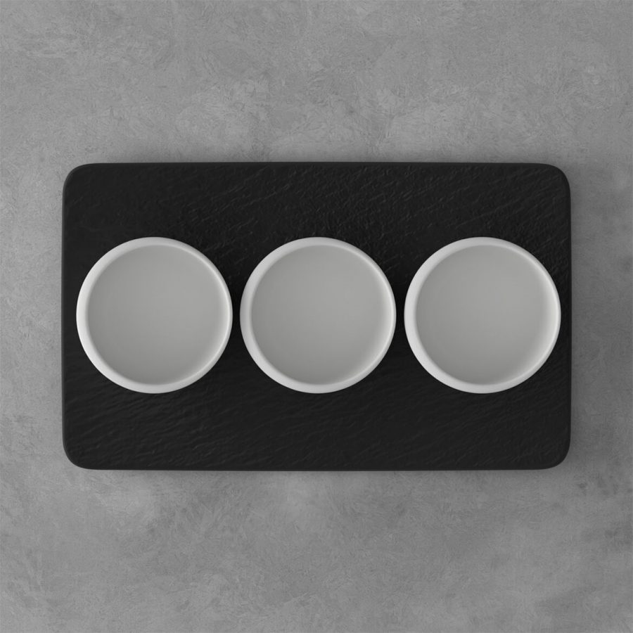 NewMoon Dip bowl Set - сет од 3 длабоки сада и даска - Image 3