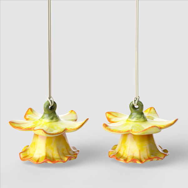 Mini Flower Bells Easter ornaments - сет од 2 украси